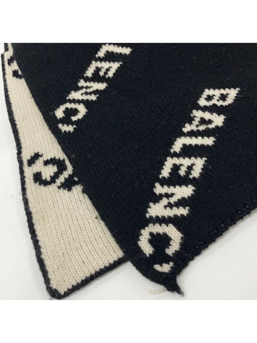 Balenciaga Logo Scarf Black